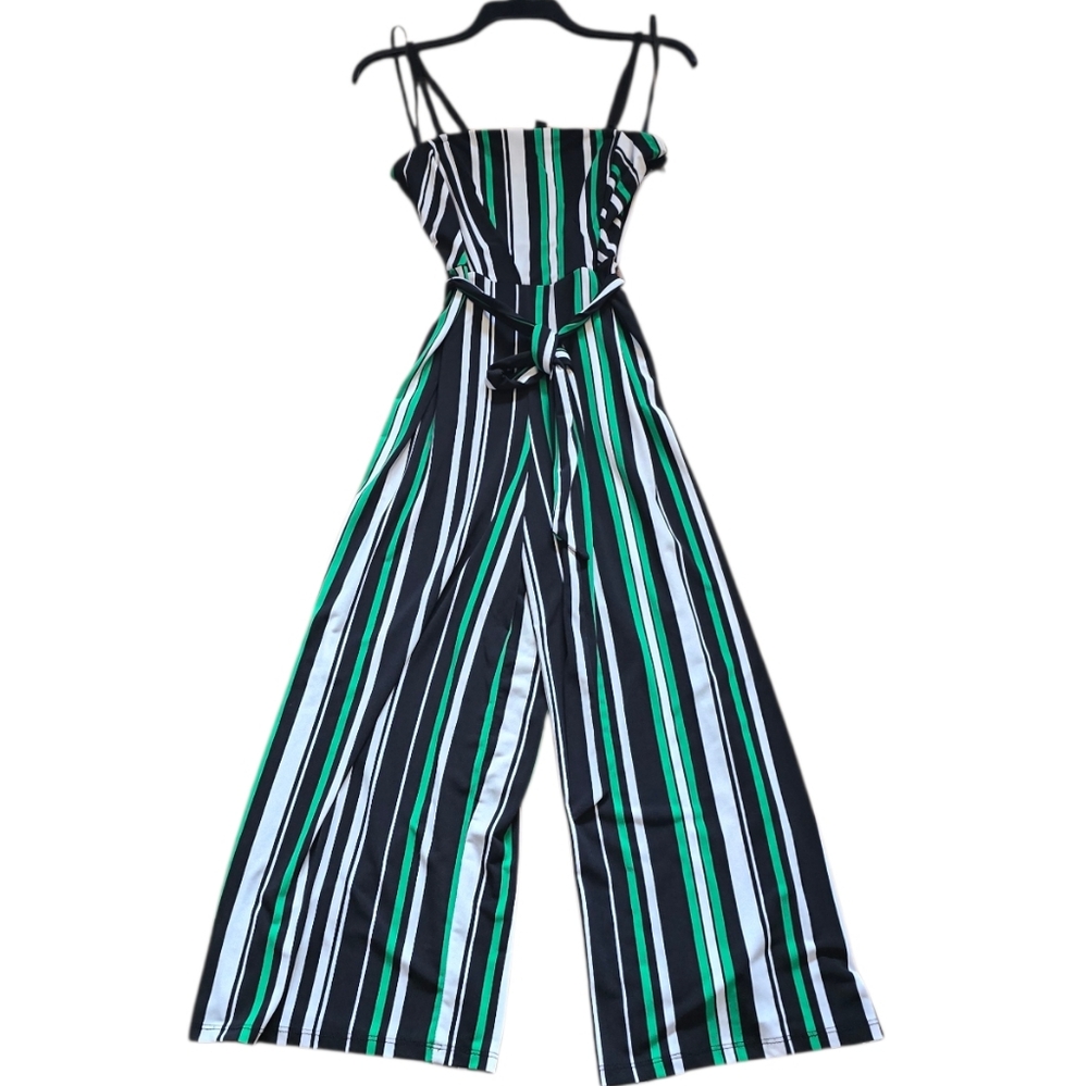 Inc International Concepts Striped Jumpsuit Size Small